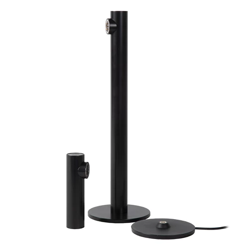 Lucide ANTRIM - wiederaufladbare Schreibtischlampe Innen/Außen - Akku/Batterie - LED Dim. - 1x2,2W 2700K - IP54 - Mit kabelloser Ladestation - Schwarz - detail 1